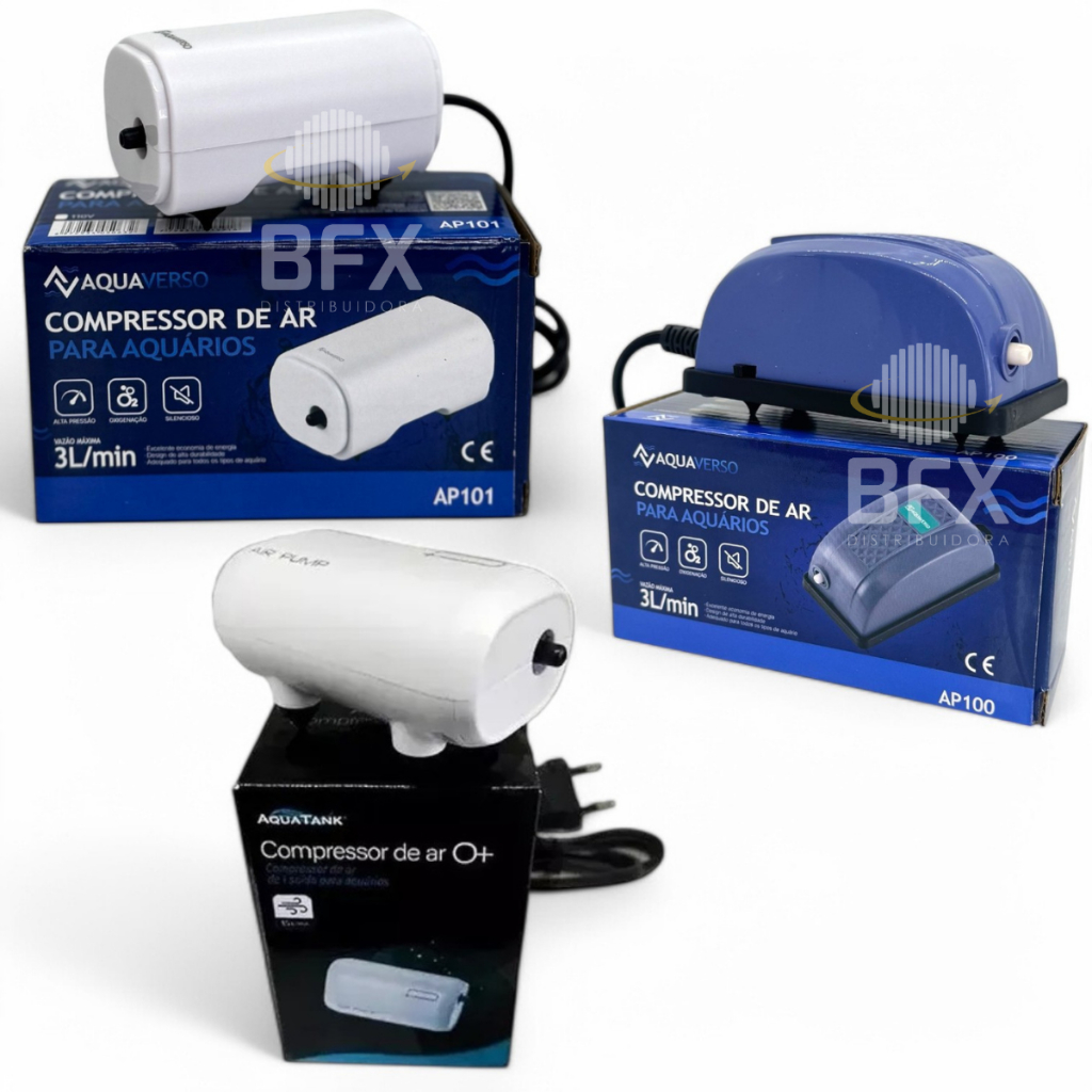 Compressor de AR Oxigênio Aquatank para aquários de até 150 Litros +1Saída em Oferta na Shopee