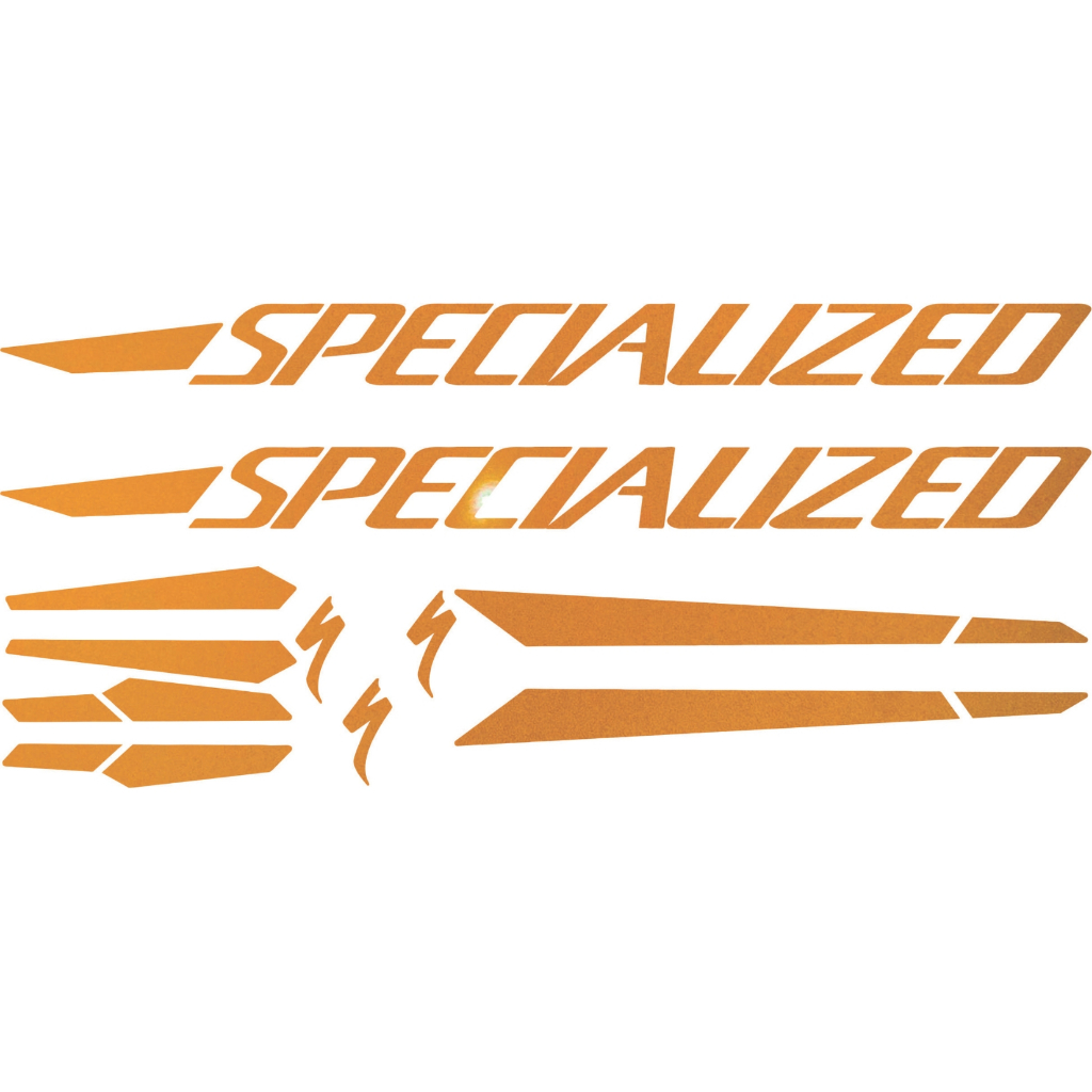 Adesivo refletivo Amarelo Specialized + S para Bicicleta Mountain Bike Quadro