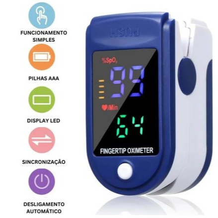 Oxímetro de Dedo de Pulso Digital Batimento Cardíaco Monitor de Frequência