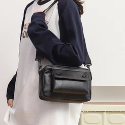 Bolsa Couro de Ombro Grande para Lazer Bolsas Feminina Masculino
