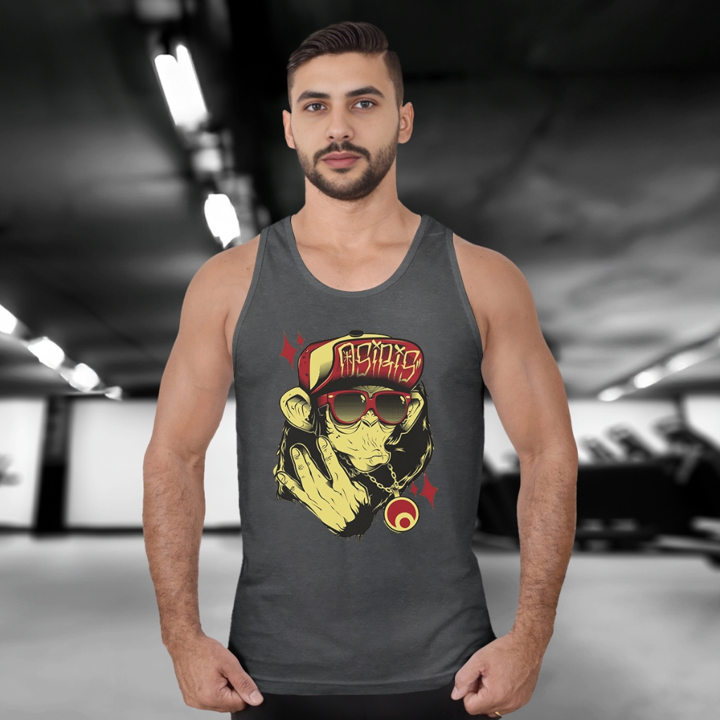 Camiseta Regata Hip Hop Monkey Camisa Masculina Academia 100% Algodão