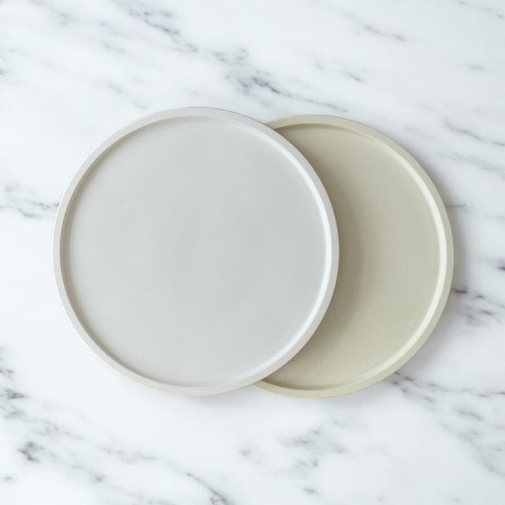 Bandeja Decorativa Organizadora Redonda 17 cm em CIMENTO BRANCO lavabo/ banheiro/ quarto