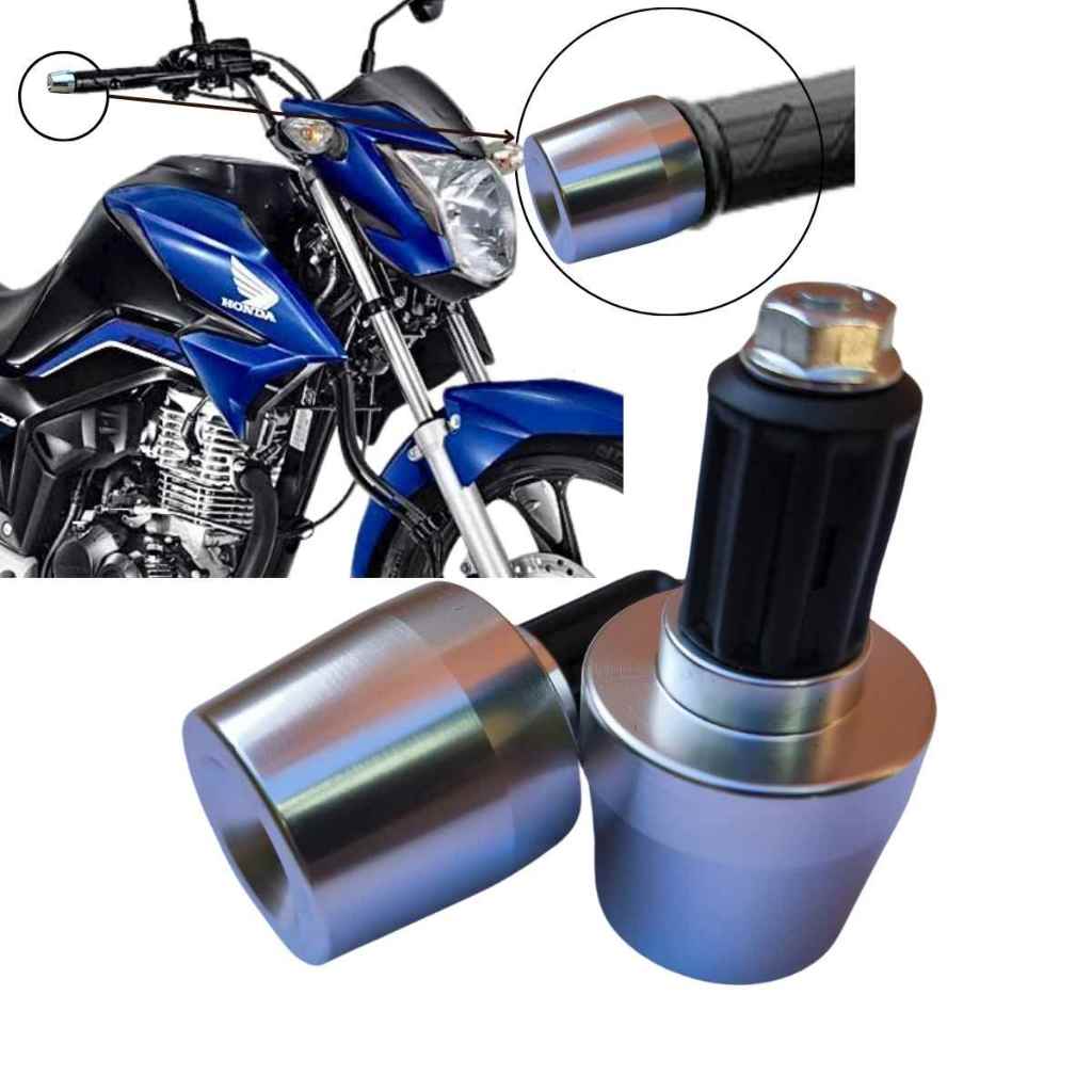 Kit 1 a 2 Pares De Peso Pezinho De Guidão De Moto Pcx 150 Escovado Com Bucha em Oferta na Shopee