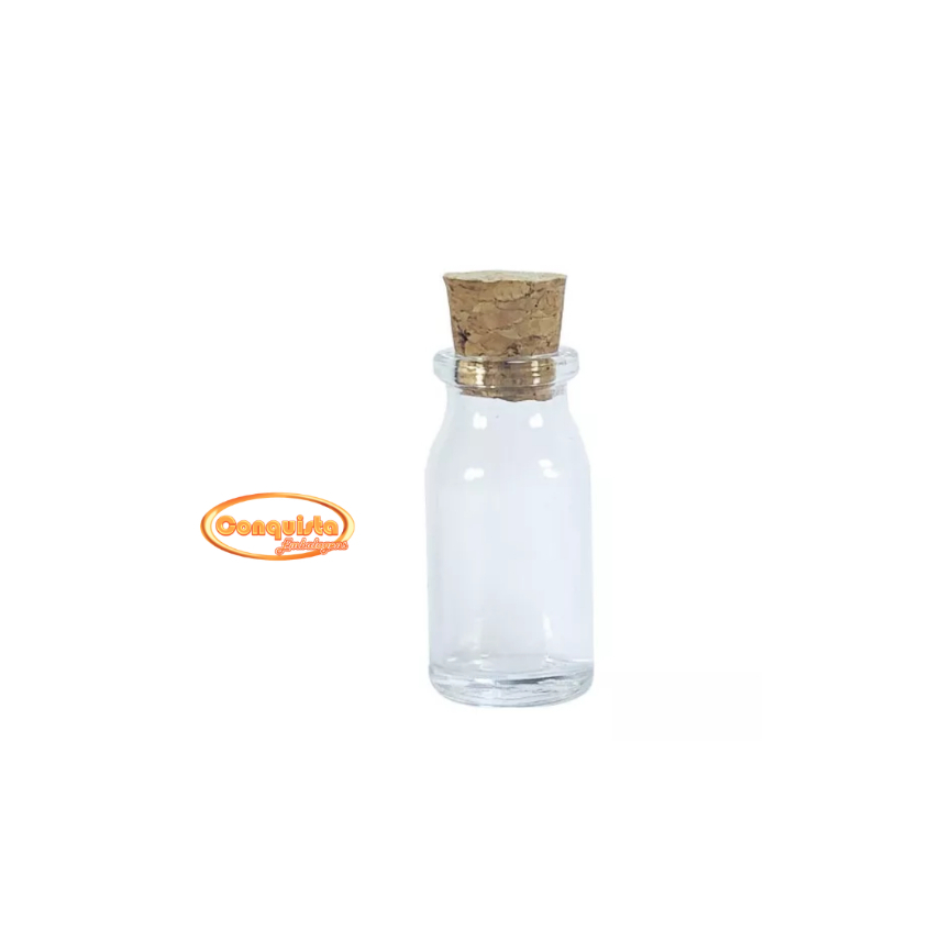Frasco De Vidro Penicilina Cristal 8,5 Ml C/rolha - 25 Unidades