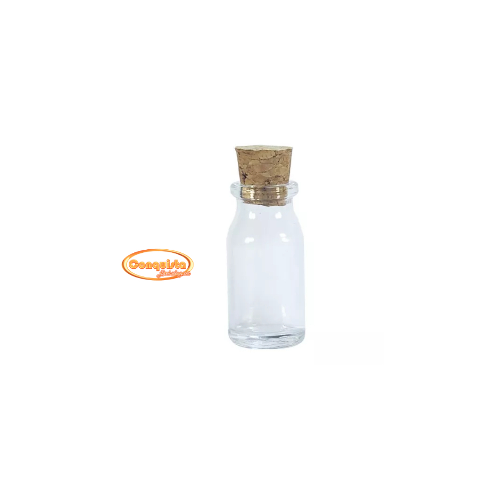 Frasco De Vidro Penicilina Cristal 8,5 Ml C/rolha - 30 Unidades