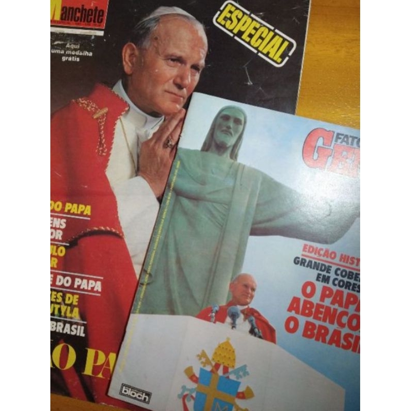 Promoção Relâmpago - Kit 2 Revistas raras 1980 Papa João Paulo Segundo no Brasil