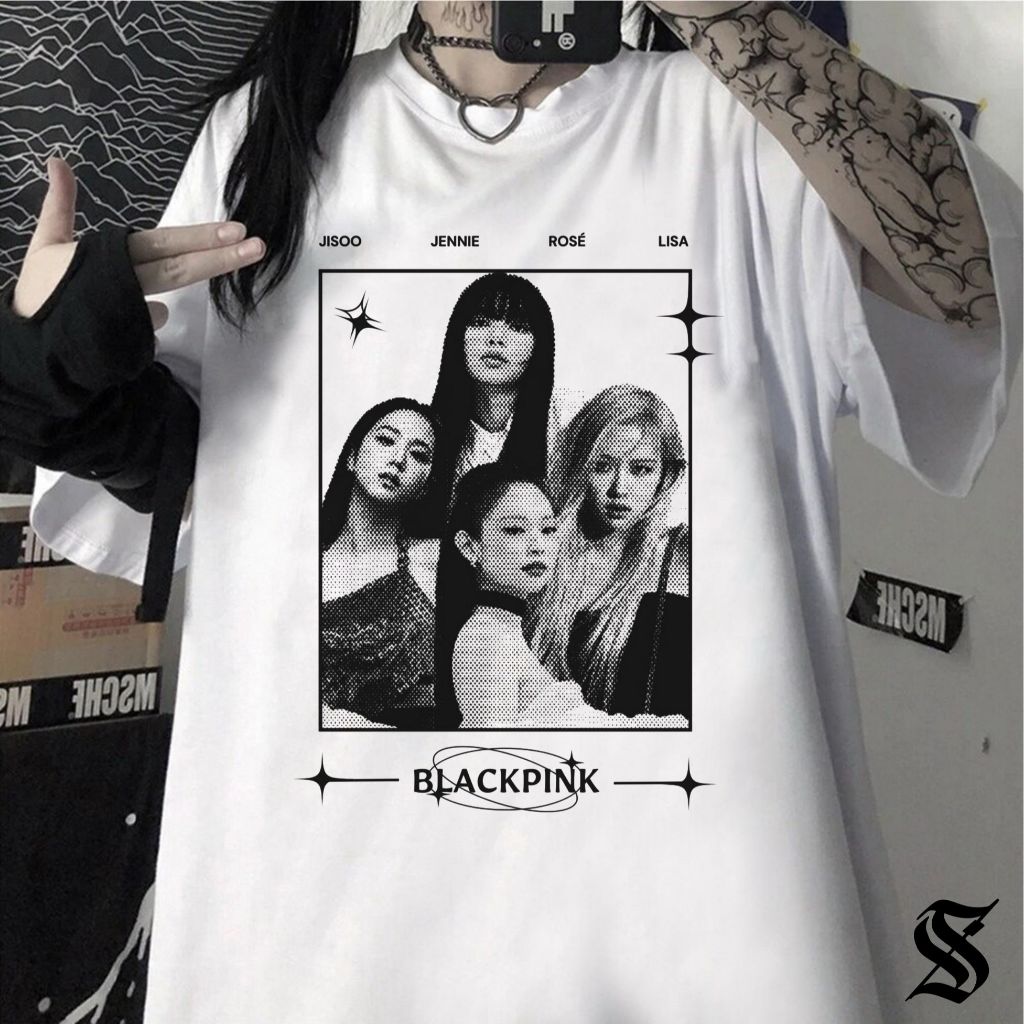 Camiseta Blackpink Kpop Jisoo Jennie Rosé Lisa Blusa Feminina