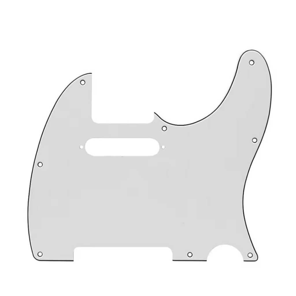 Escudo Ronsani P/ Guitarra Telecaster Single Branco 3 Camadas