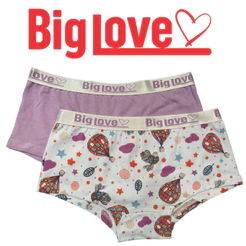 kit calcinha BIG LOVE box feminina de algodão ( COTTON ) menina moça Ref:065