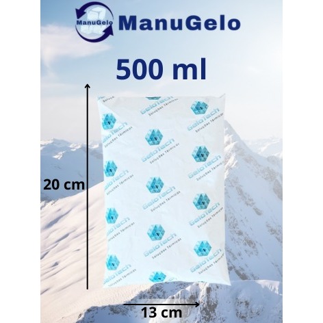 Gelo flexível reutilizável 500 ml  Gelotech 1 unidade ideal para cooler, caixa térmica