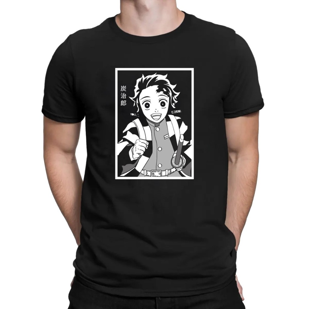 Camiseta Unissex Estampado Algodão Anime Tanjiro Demon Slayer Personagem