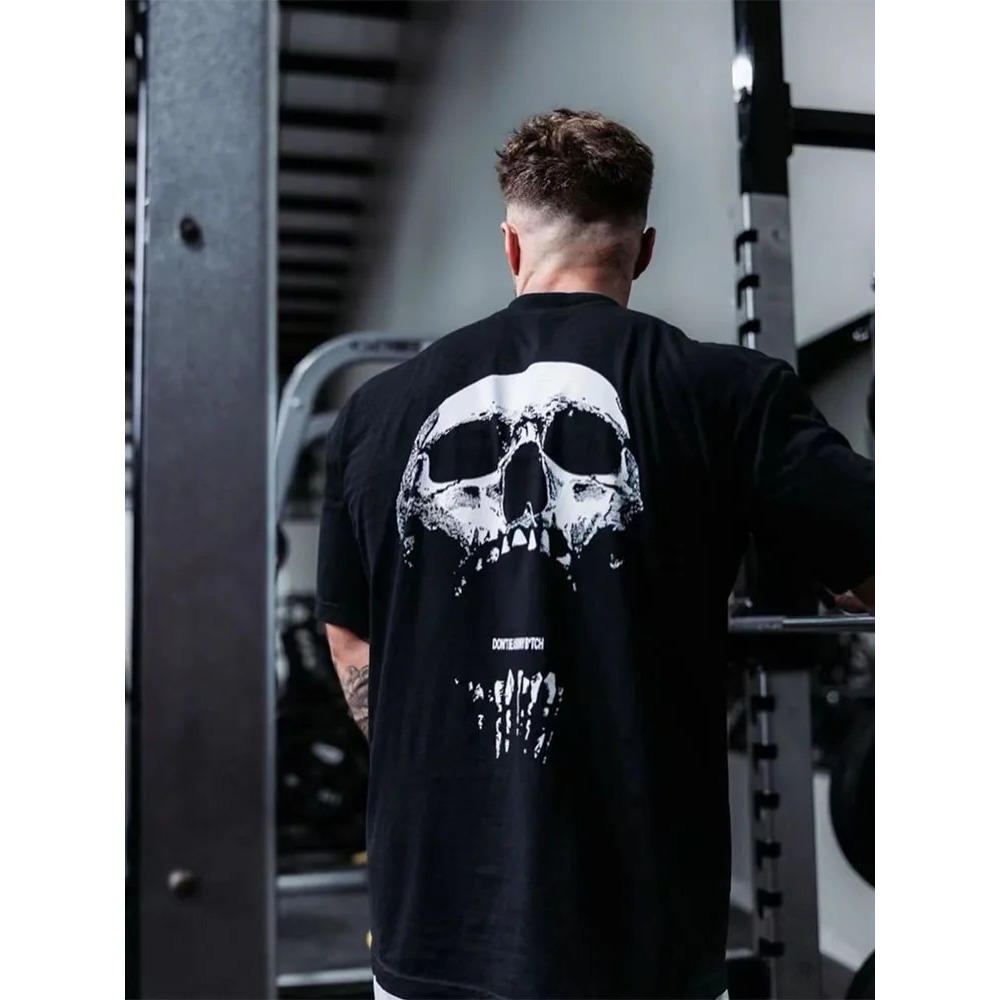 Camiseta Oversized Academia Musculação Bodybuilder Bum Algodão Premium Gym