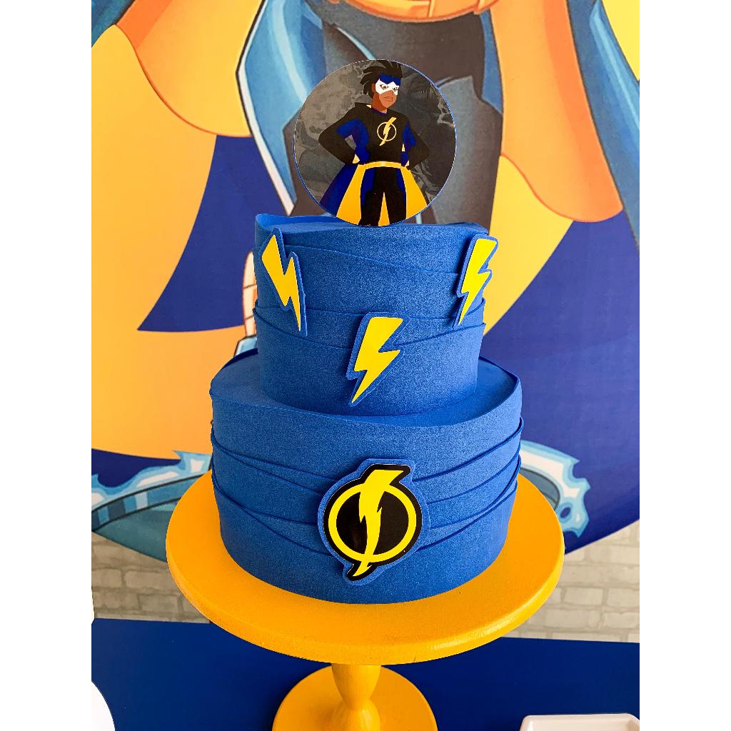Bolo fake super choque Pronto Para Decorar Maquete de Isopor Moldado Com Eva
