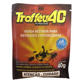 Repelente Trofeu 40 Pó Molhavel 40g em Oferta na Shopee