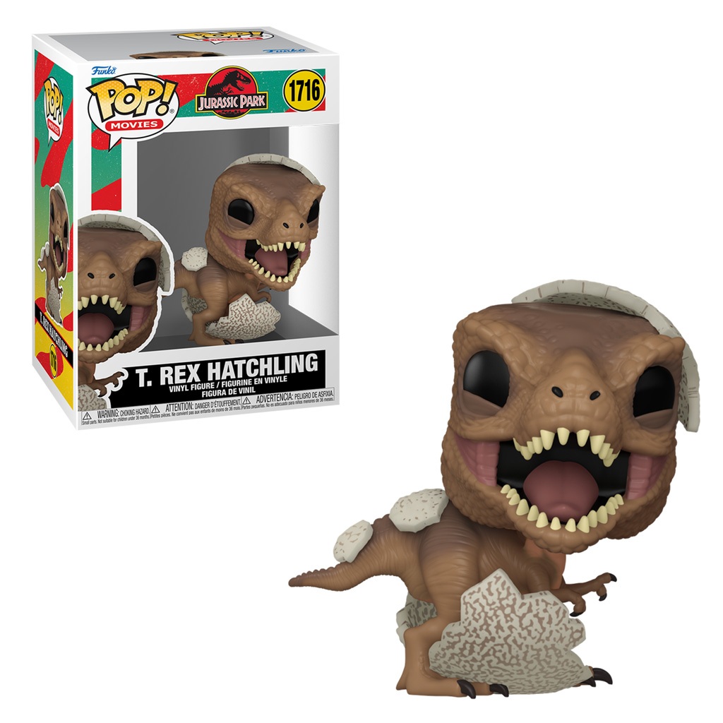 FUNKO POP JURASSIC PARK HATCHLING REX 1716 NOVO ORIGINAL