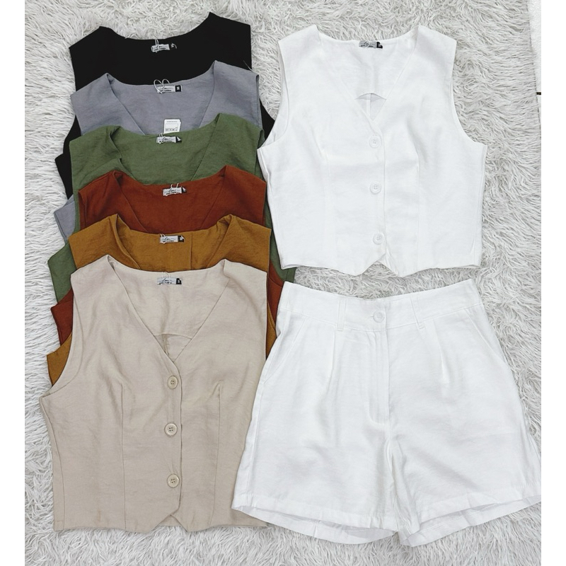 Conjunto de shorts colete 909 em Oferta na Shopee