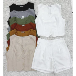 Conjunto de shorts colete 909