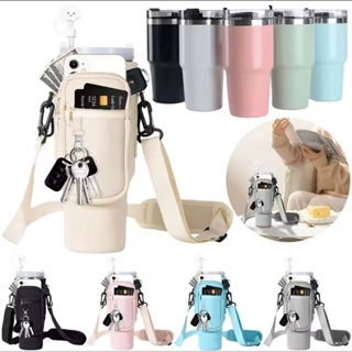 Bolsa porta-garrafas de água compatível com copo Stanley 40oz 1134ml para celular chaveiro com alça de ombro ajustável em Oferta na Shopee