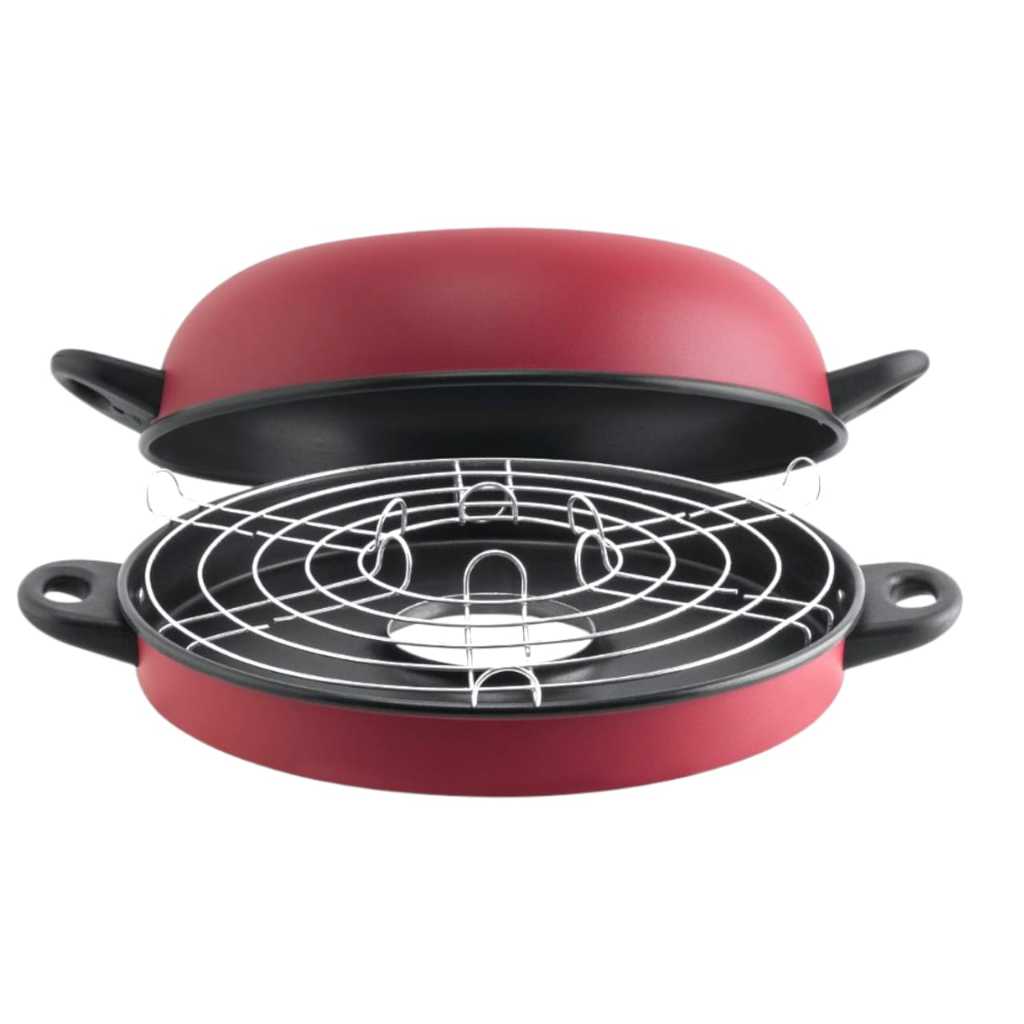 Churrasqueira De Fogão Grill Antiaderente / Alumínio Com Grelha 30 Cm Reforçada