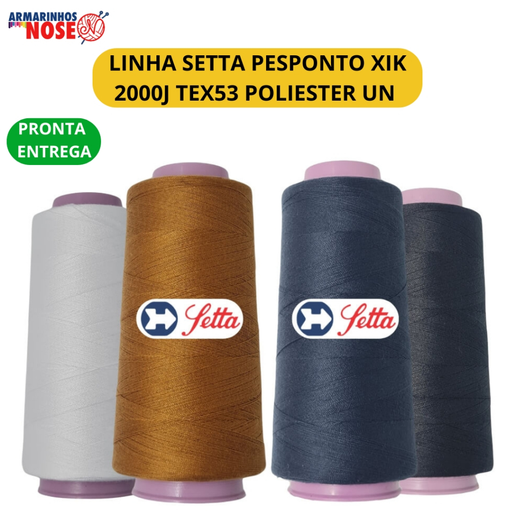 Linha Setta Pesponto Xik 2000j Tex53 Poliester Un em Oferta na Shopee