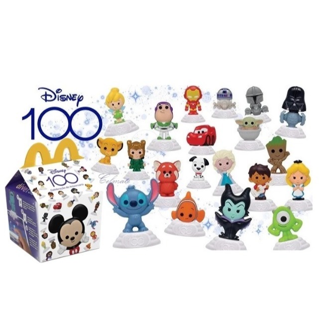 Miniatura Disney 100 Anos Mc Donalds 2023 Coleção Disney 100 anos Mc Lanche Feliz (Individual)