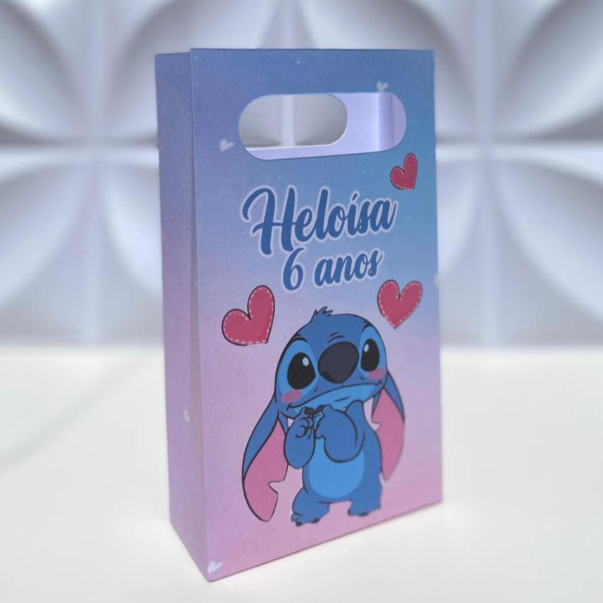 10 Sacolinhas Personalizadas para Lembrancinhas - Stitch