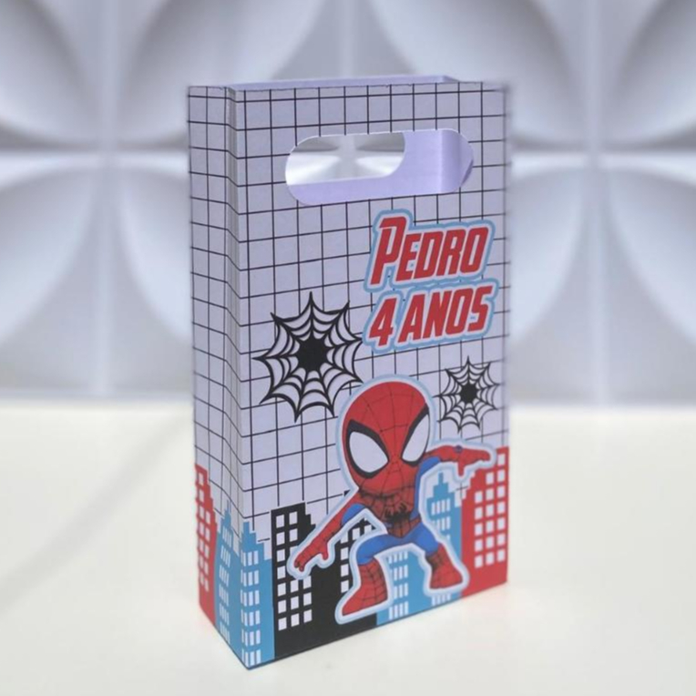 10 Sacolinhas Personalizadas para Lembrancinhas - Homem Aranha em Oferta na Shopee