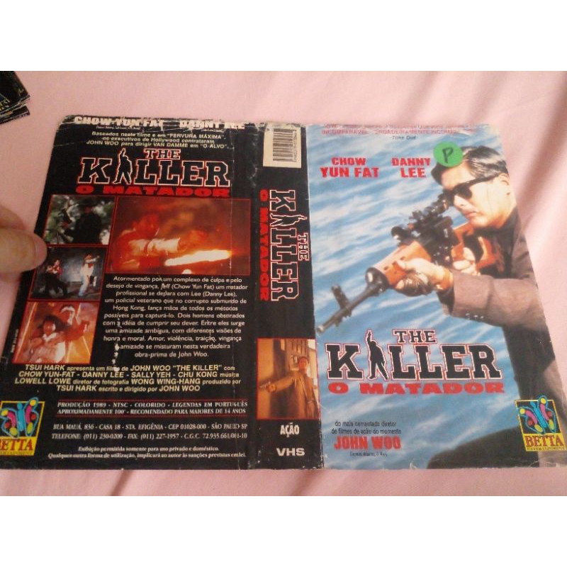 Encarte VHS The Killer O matador ( NÃO CONTÉM A FITA)