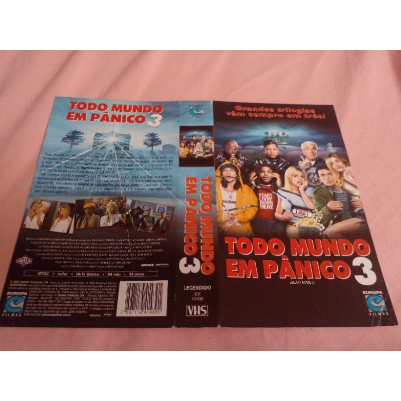 Encarte VHS Todo mundo em pânico 3 ( NÃO CONTÉM A FITA)