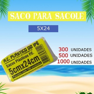 Saco Sacolé Geladinho Saquinho Chop Dindin Chup-chup  Dudu Dindin Suquinho  Flau   Chup-chup 5 cm x 24 cm - Marca IPE
