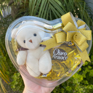 Chocolate Cesta Coração Chaveiro Ursinho +3UNI BomBom Lembrancinha / Páscoa / Namorados em Oferta na Shopee