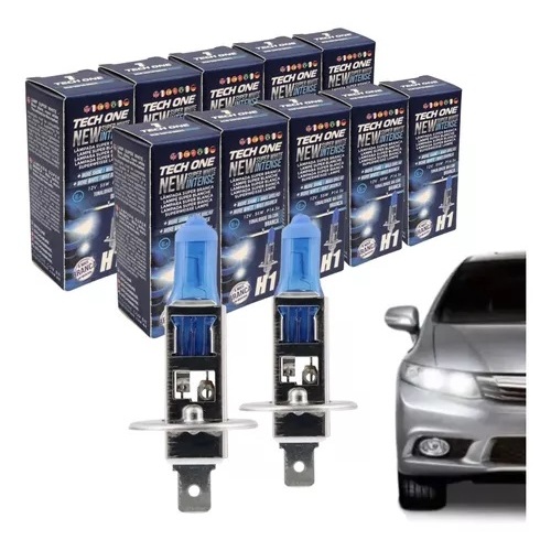 Kit 10 Lampada Super Branca H1 8500k 12v 55w Techone