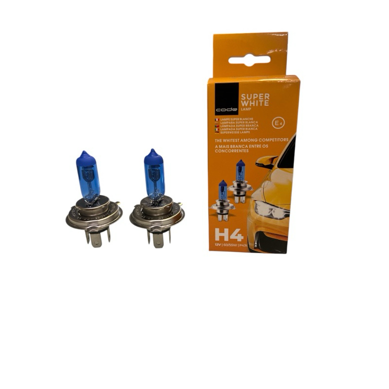 Lâmpada Super Branca H4 (Par)