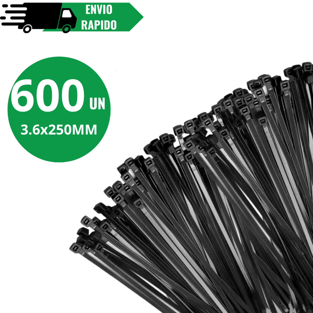 Kits 600/400 Abraçadeira Unidades Enforca Gato De Nylon 3,6x250mm