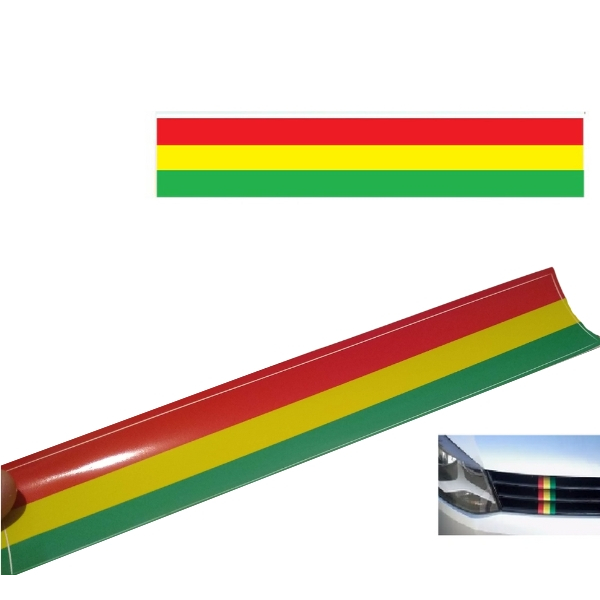 Adesivo Faixa Decorativa Cores - (Vermelho, Amarelo, Verde) - Faixa 30cm_x_5cm