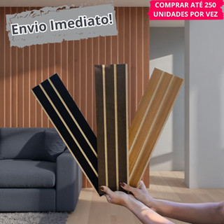 Kit 100 Placas Painel Ripado Revestimento de Parede MDF 45x11 Decorativo Moderno - Envio Imediato em Oferta na Shopee