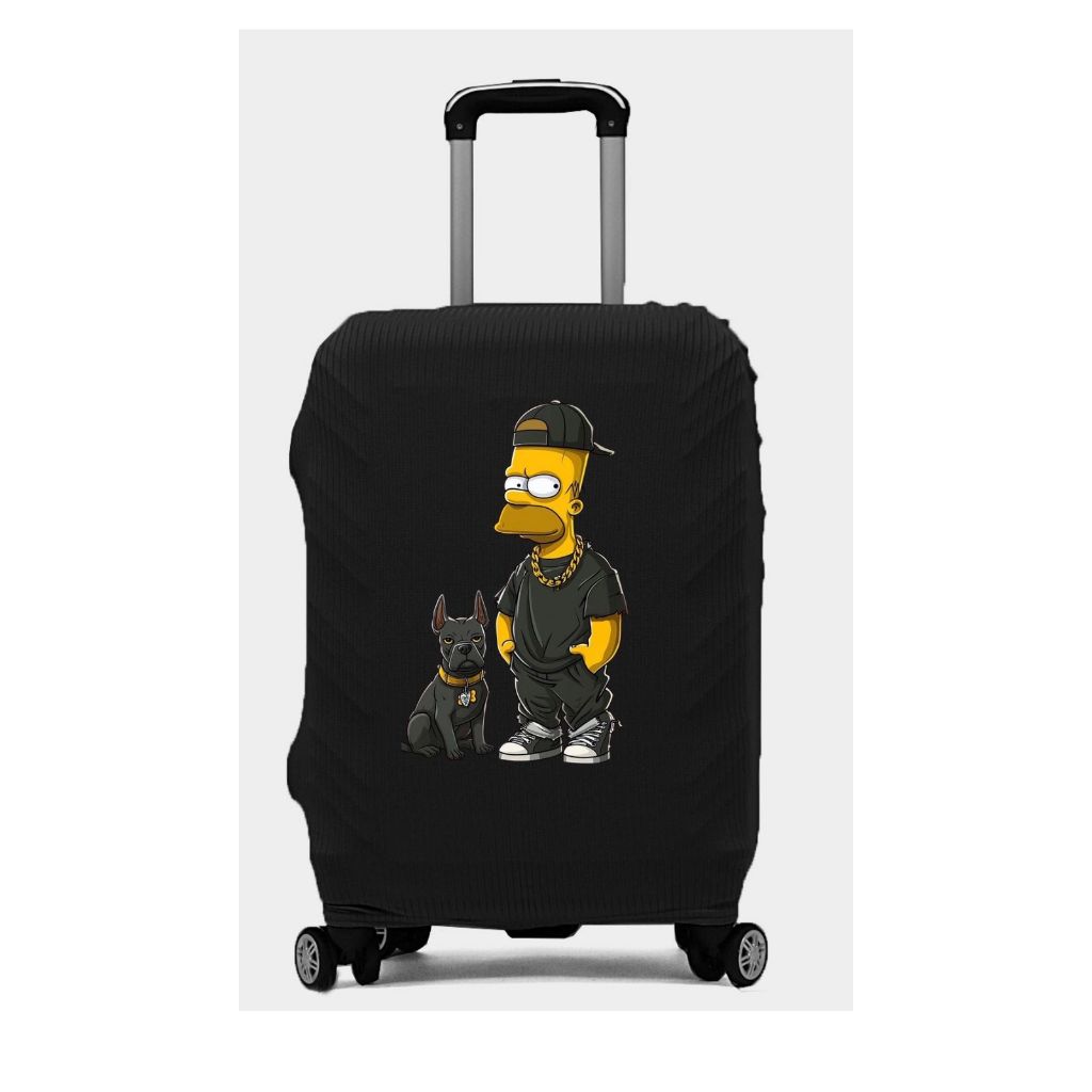 Capa De Mala 8 a 23KG P-M-G Personalizada Homer Protetor Bagagem Para Viagem Protetora Grande