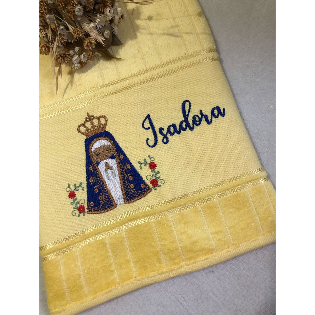 Toalha de lavabo Religiosa Santinhos Católicos Nossa Senhora Aparecida SP
