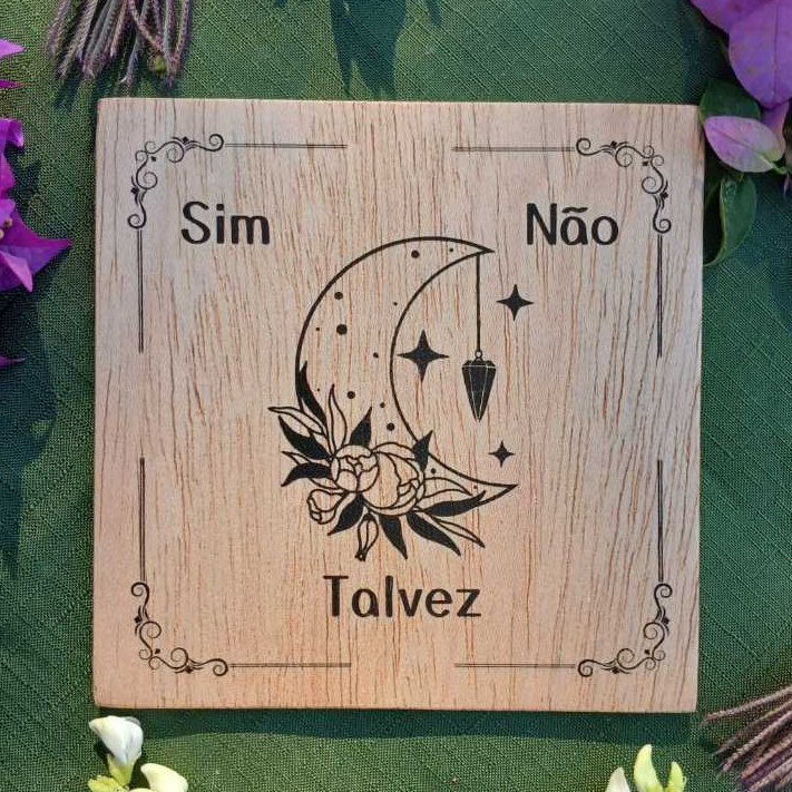 Tabuleiro Para Pêndulo Oraculo Sim-Não-Talvez Compensado