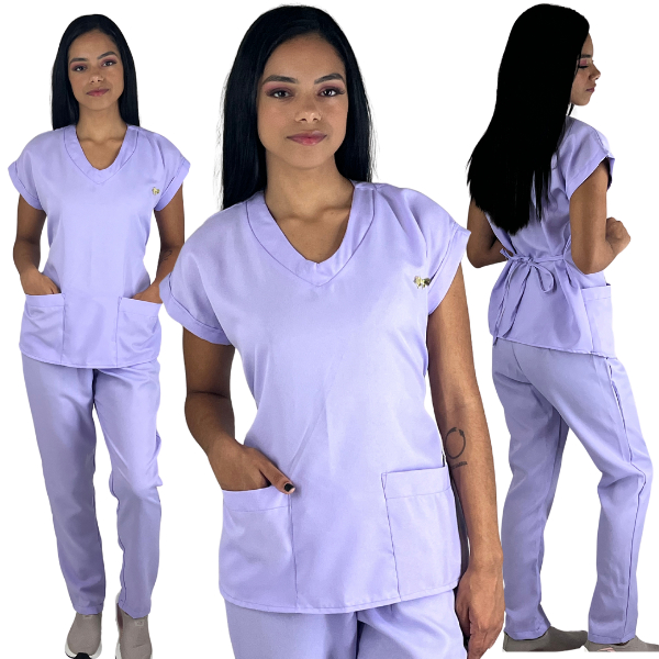 Pijama Hospitalar Cirúrgico Scrub Feminino Acinturado Varias Cores Tamanhos