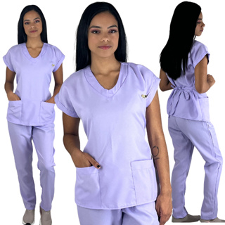 Pijama Hospitalar Cirúrgico Scrub Feminino Acinturado Varias Cores Tamanhos em Oferta na Shopee