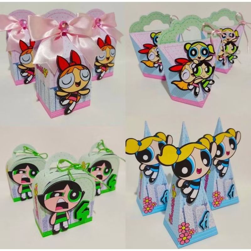 40 itens As Meninas Super Poderosas | Recorte e Monte | Lembrancinhas Personalizadas Infantis Lindinha Florzinha Docinho