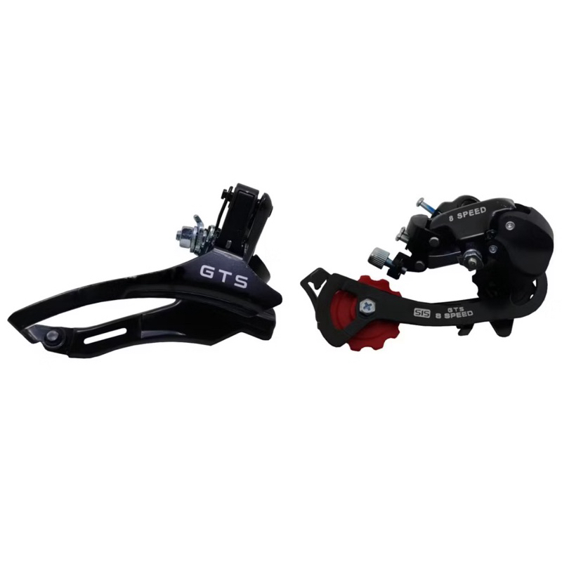 kit câmbio traseiro GTS sem gancheira + câmbio dianteiro GTS over para 7 - 8 v