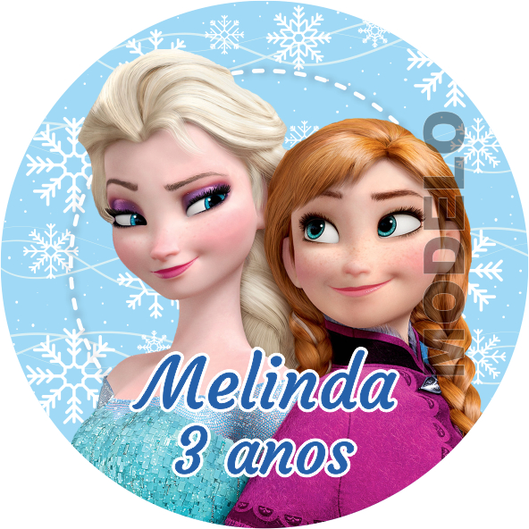100 Adesivos Latinha Frozen Recortados - Tag - Etiqueta - Rótulo Personalizado