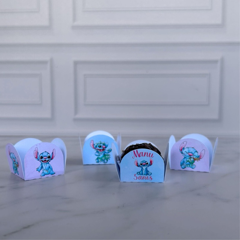 40/64/120 Forminhas para Doces Personalizadas Stitch - Forminhas Personalizadas para Docinhos Tema Stitch