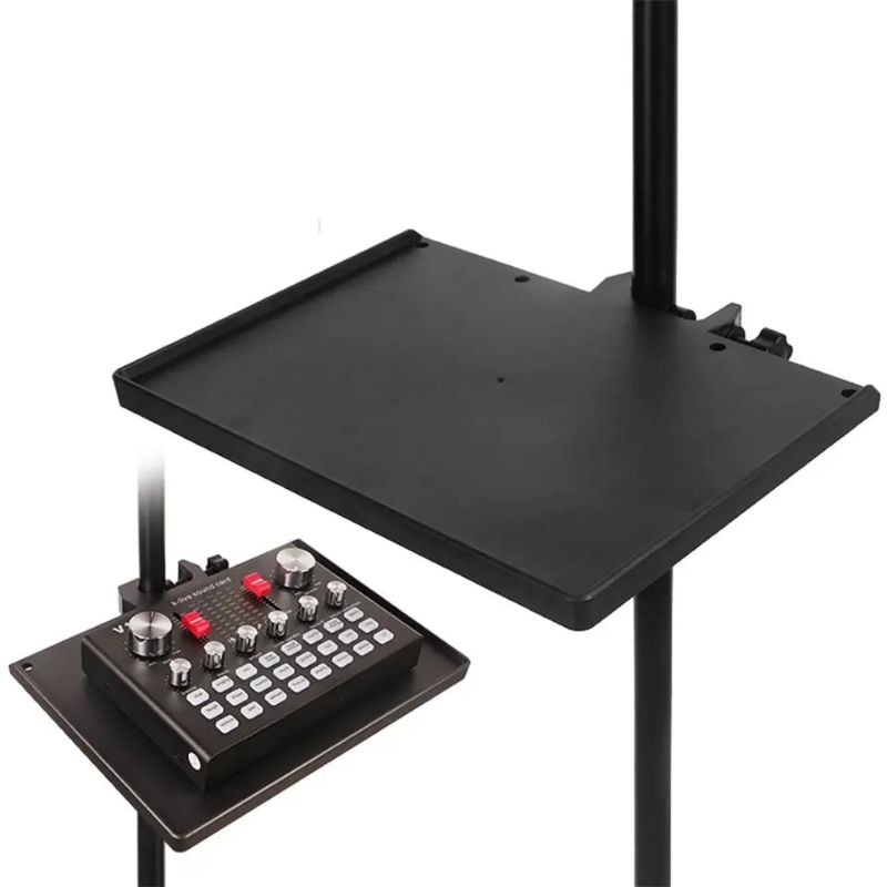 Bandeja do tripé pendurável ajustável para acessórios, smartphone, objetos, soundcard