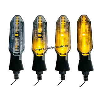 Seta Led Pisca Sequencial Moto Esportivo CB 250f Twister Cb 300 Tornado Bros Xre 300 Ybr 125 Honda Yamaha