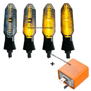 Pisca Seta Led Sequencial Rosca + Relê Para Seta Led Universal Parafuso Honda Yamaha Suzuki em Oferta na Shopee