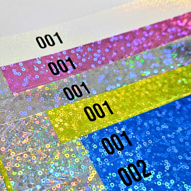 200 Pulseiras Holográficas Numeradas SEM PERSONALIZAÇÃO para Festas e Eventos- LEIA A DESCRIÇÃO