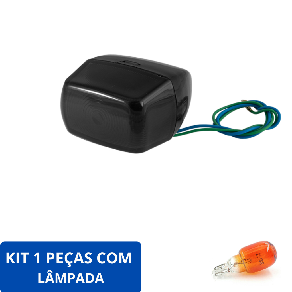 Pisca Seta POP 100/BROS 125/150 /XR200 125/TORNADO 250 Fumê Com Lâmpada - Disponível nas opções com 1, 2 ou 4 unidades em Oferta na Shopee